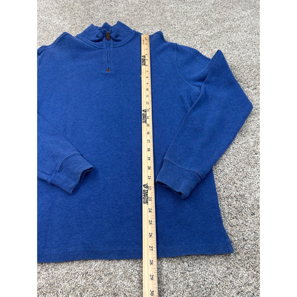 Polo Ralph Lauren Mens Royal Blue 100% Cotton Quarter Zip Pullover Medium #0707 - Picture 3 of 8